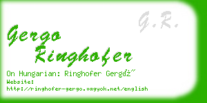 gergo ringhofer business card